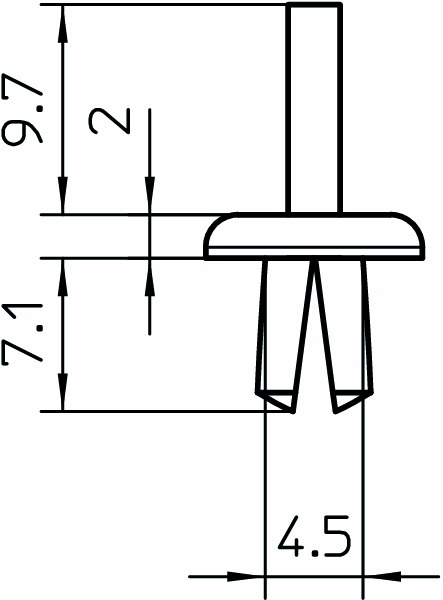 Spreizniet Ø4,5mm