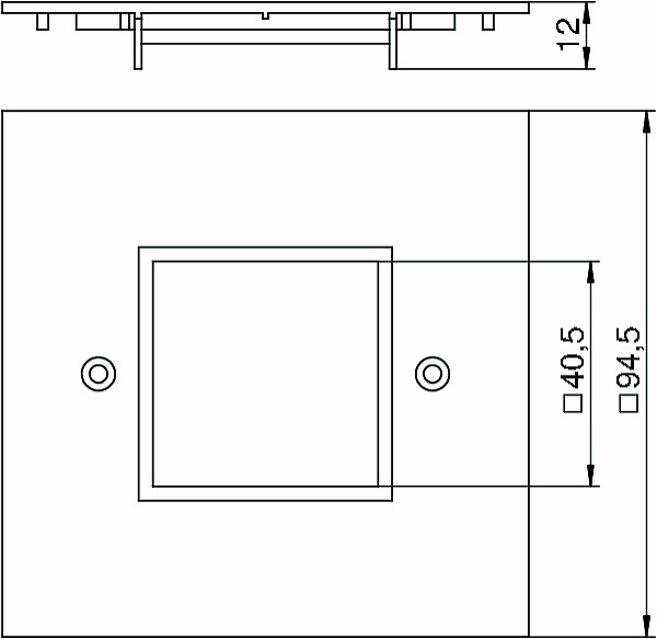 Adapterplatte Kst 1xrechteck 94,5x94,5mm