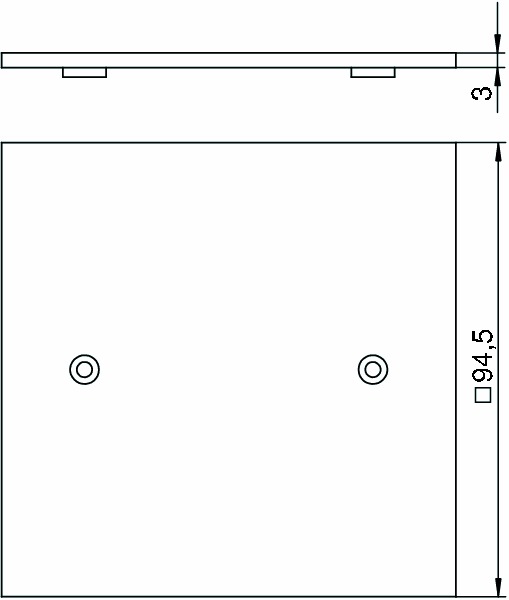 Adapterplatte Kst 94,5x94,5mm