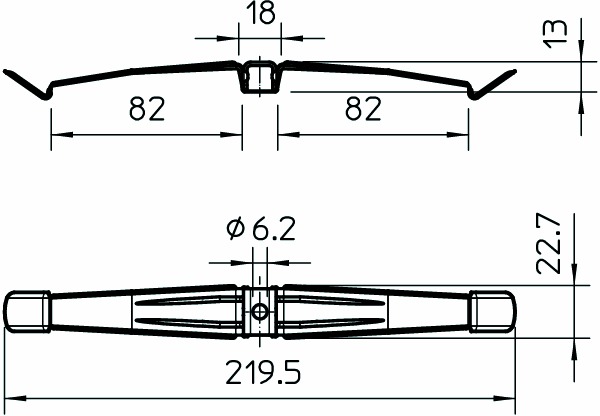 Kabelbügel zweis 16xNYM3x1,5mm 219,5mm VA