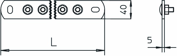 Potentialausgleichschiene BigBar 5ltg V2A n.Klemme Edelstahl (V2A) Aufb_fix