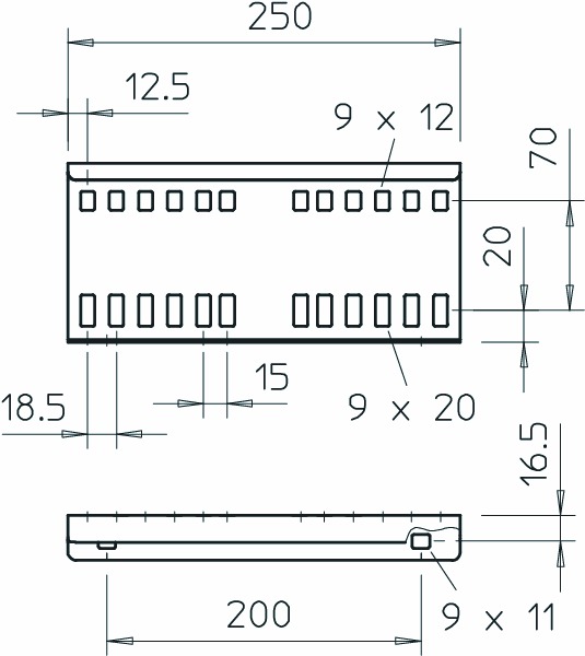 Verbinder Kabeltrag ST Schraubverb 250mm Kabelleiter Geeignet für Kabelleiter