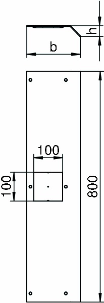 Deckel AB-K ST Standard eins.abgeschr 150x800mm