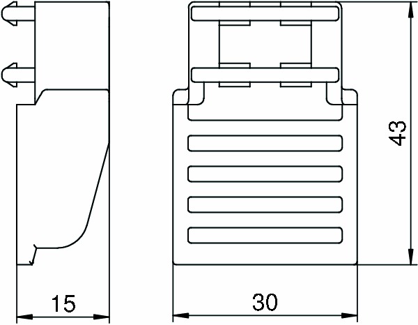 Rastleiterverlängerung PA f.Gerätebecher Polyamid (PA)