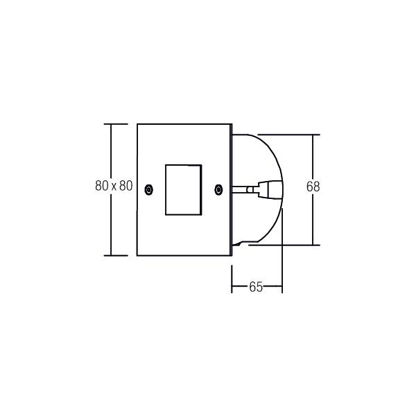 LED-Orientierungsleuchte 1W 6500K 60lm edst Konv 1LED elektr.Trafo IP20 Scheibe