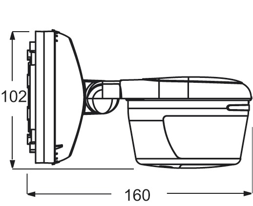 Bewegungsmelder AP 8-220° Wächter 230V br mt IP55 Fernbedienbar 3680W