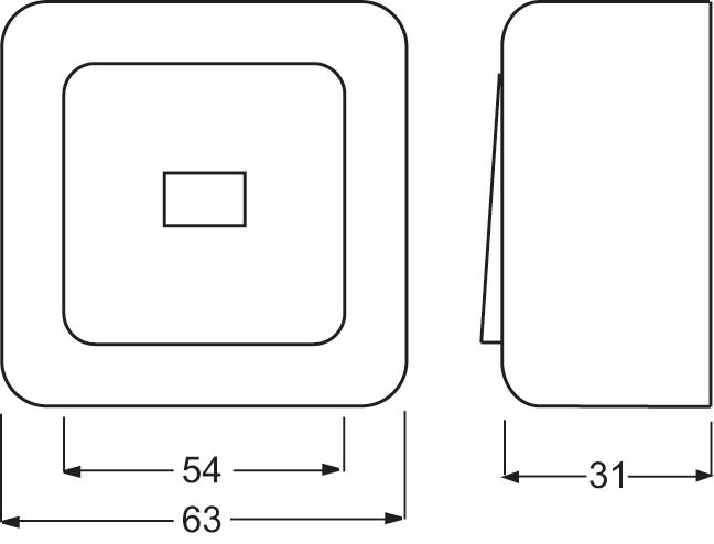 Wipptaster-Modul ws 1S AP Duro 2000 AP IP20 glz