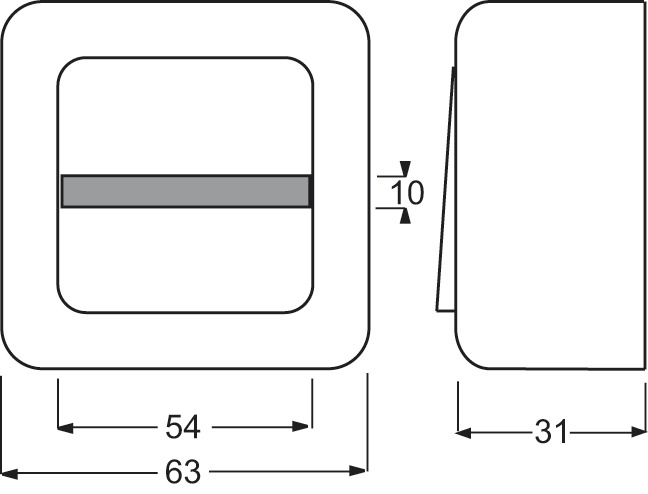 Wipptaster-Modul pws 1S A Duro 2000 AP m.Bel IP20 glz