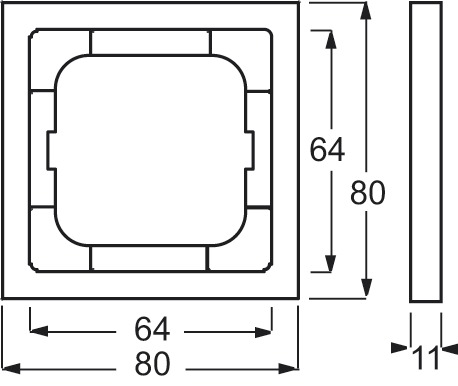 Rahmen 1f alu-si mt future linear Kst aluminium-silber f.GEB-K Thermopl