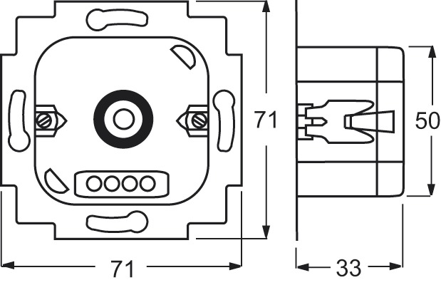 Lichtregel-Potentiometer Lichtregel-Potentiometer UP Dimmung 1-10 V Dreh/Druckkn 3A 230V