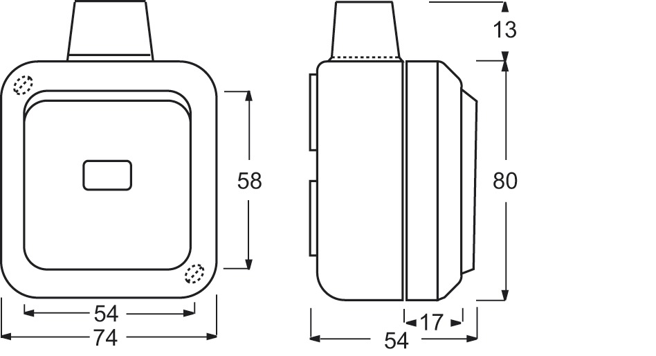 Wipptaster-Modul bl 1S AP Duro 2000 WDI (IP 66) IP66 mt