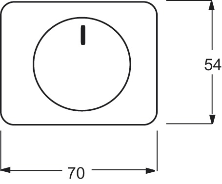 Drehknopf Symbol Dimmer pt mt Lichtausl Kontrollfenster/Lichtauslass