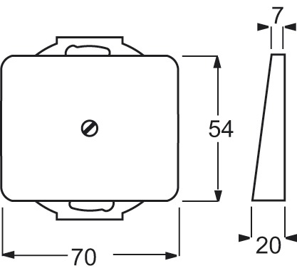 Zentralplatte Blindabd alpha pt mt Krallen/Schraubbef