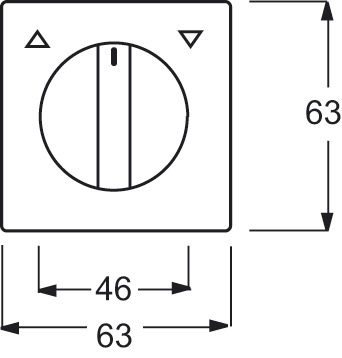 Drehknopf Jalousie carat anth glz Pfeile Symbol Jalousie