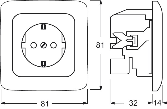 Steckdose 1f aws glz Reflex SI UP IP20