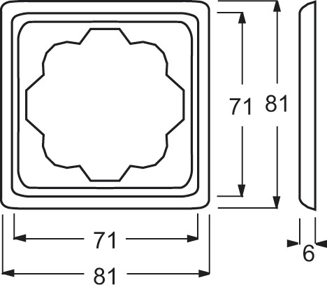 Rahmen 1f aws glz impuls Kst f.GEB-K Unterputzmontage Thermopl