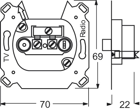 Stichdose Sat/BK 2f 4,5dB/860 5,5dB/2150 Fernsp