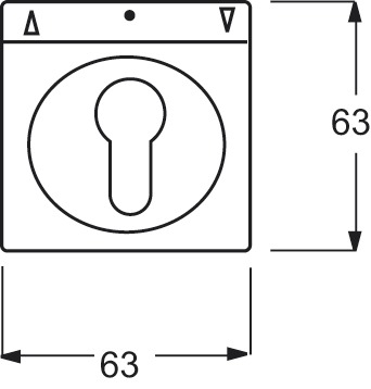 Zentralplatte Jalousie future linear alu-si mt Symbol Jalousie