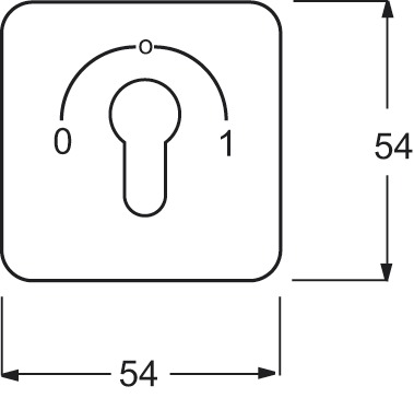 Zentralplatte Schlüssel Reflex SI aws glz Kennz.0/1