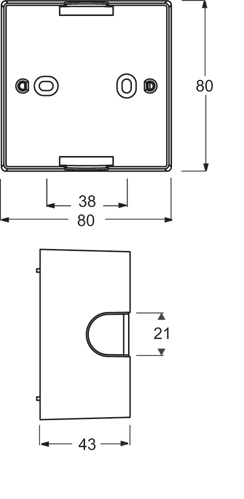 Gehäuse AP 1f Kst alu-si future linear mt AP-Geh aluminium-silber