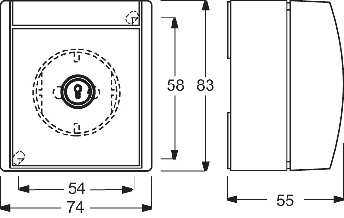 Steckdose 1f aws mt ocean AP Klappd IP44