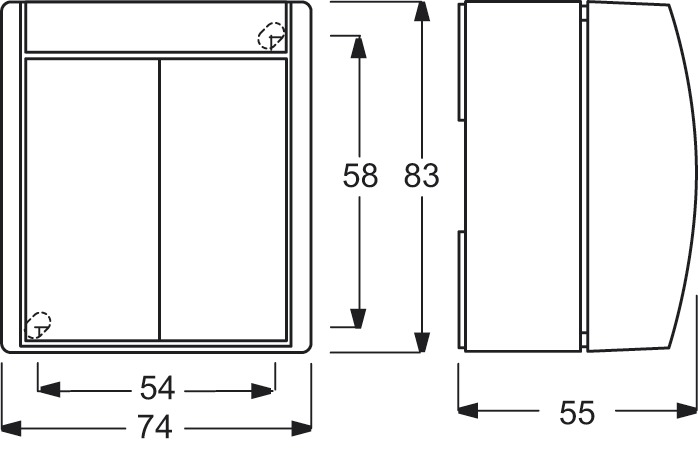 Serienschalter aws mt ocean AP IP44 2f 10AX