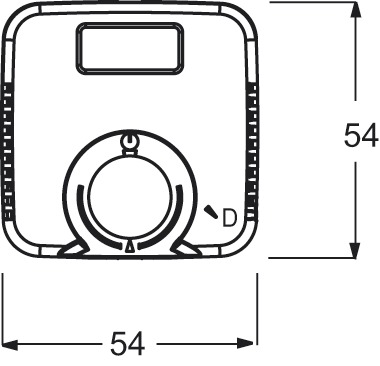 Zentralplatte Raumtemp Reflex SI aws glz Kontrollfenster/Lichtauslass