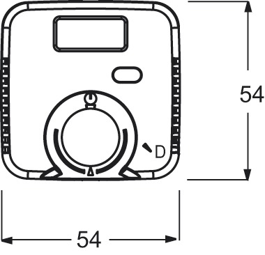 Zentralplatte Raumtemp Reflex SI aws glz Kontrollfenster/Lichtauslass