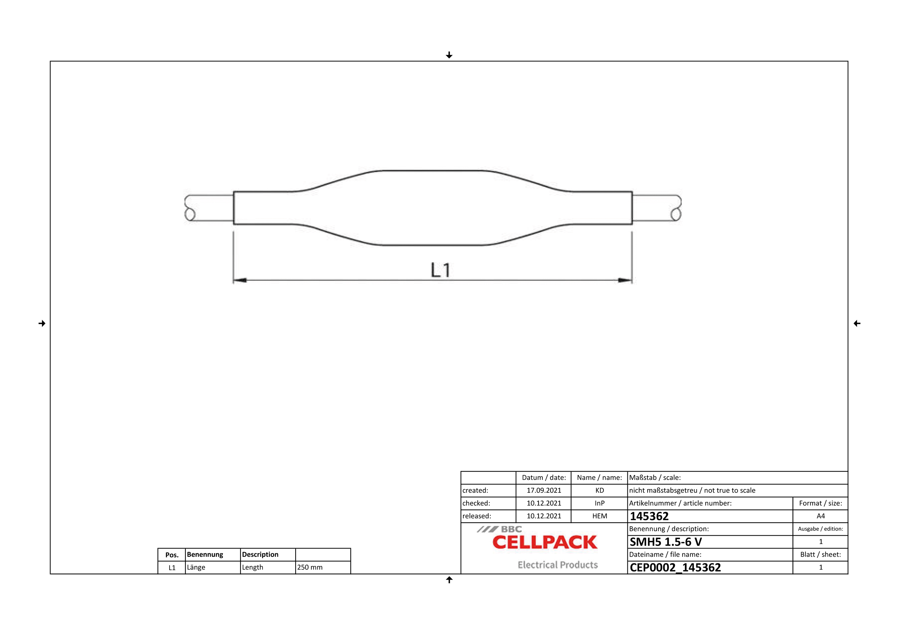 Verbindungsmuffe Warmschr 5x1,5-6qmm N(A)YY hfr