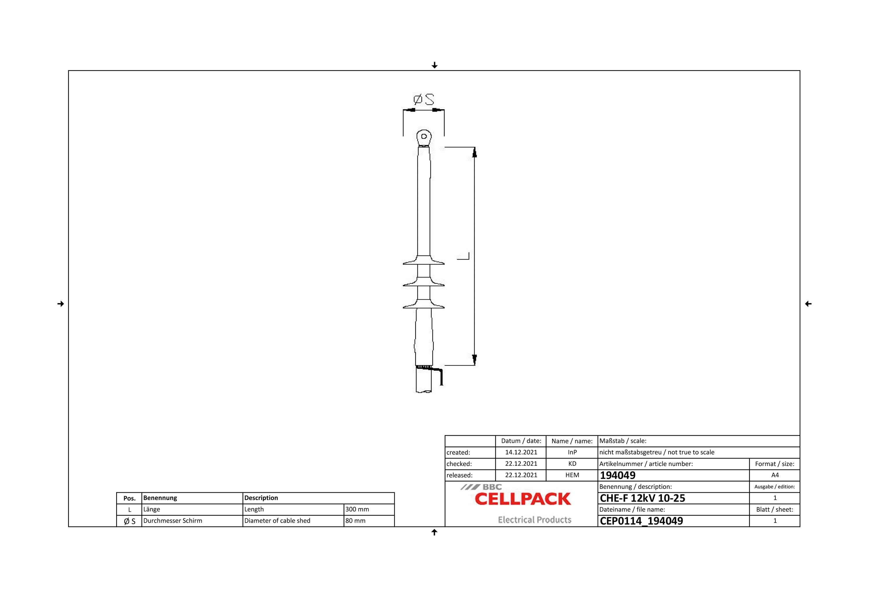 Endverschluss 6/10kV 10-25qmm Warmschr 1leit