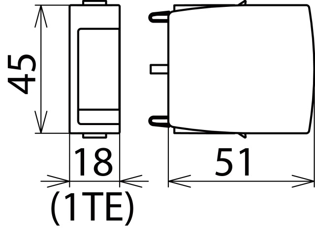 Überspannungsableiter 230VAC 1,25kV 1TE Basiselem 20kA opt