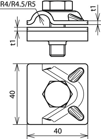 T/Kreuz/Parallelverbinder Alu unbeh SKT-Schr Ø8-10mm