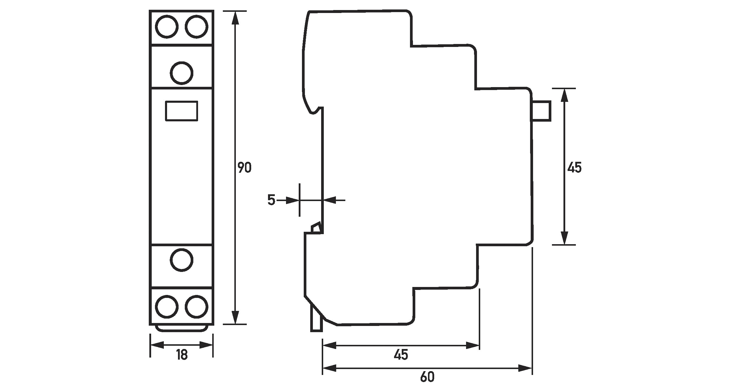 Installationsrelais 1TE mech REG 1S 230V/AC 20A 207-253V