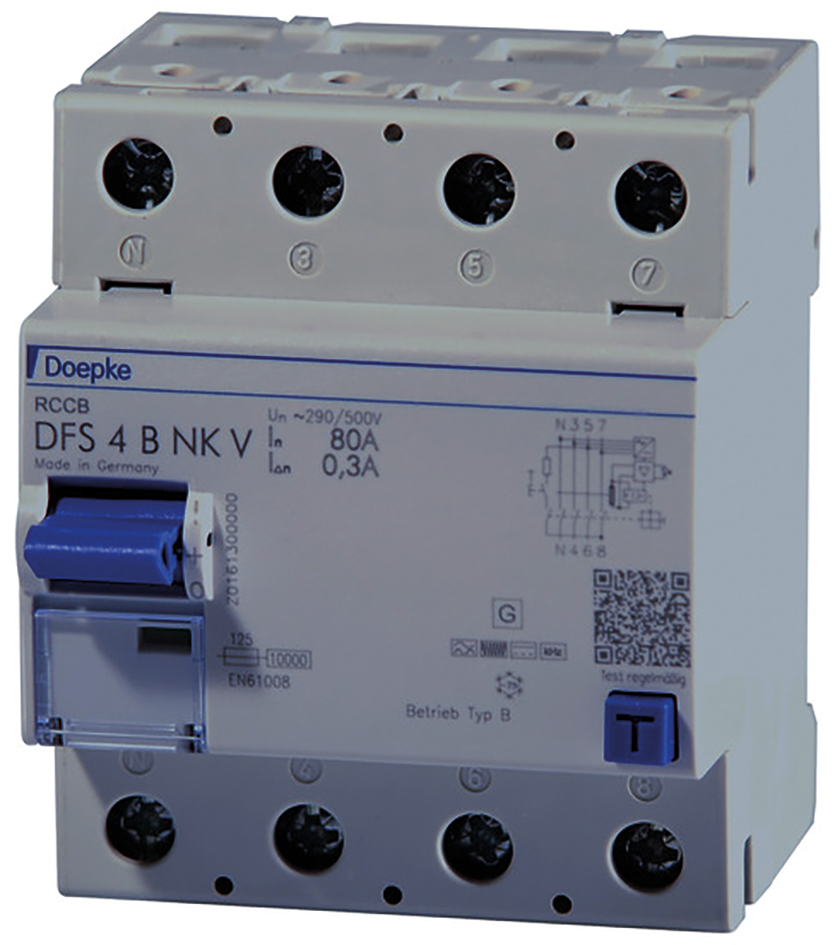 FI-Schutzschalter B 4p 400V 40A 0,03A 4TE REG 10kA 3kA/stoß