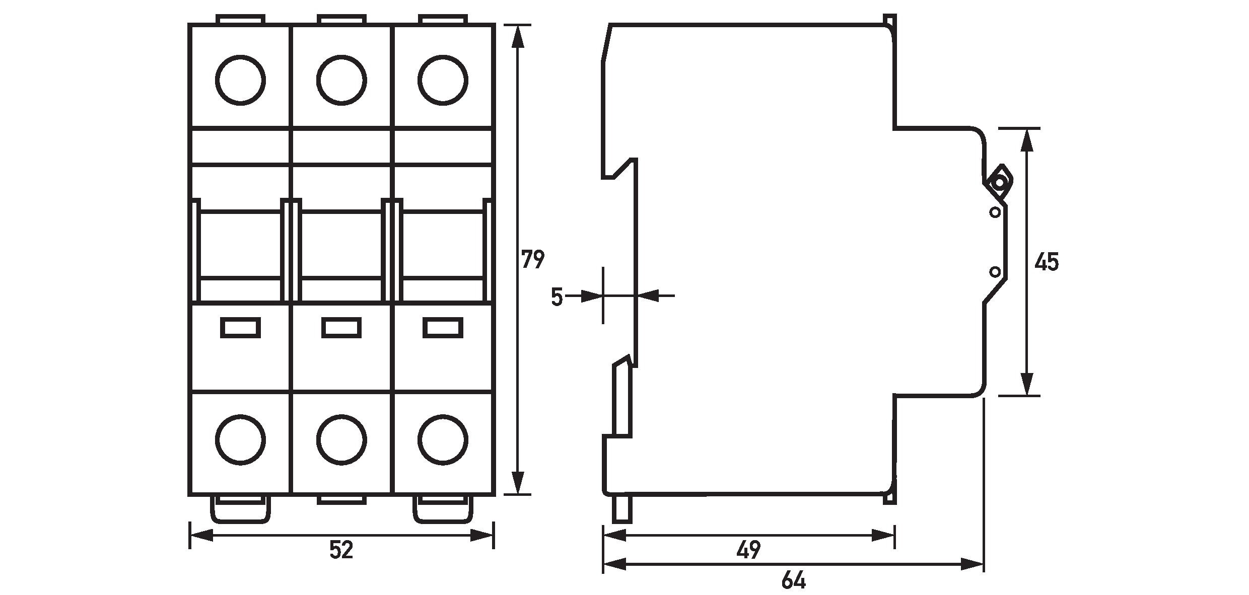 Hauptschalter 63A 3p IP40 Einb Festeinbau