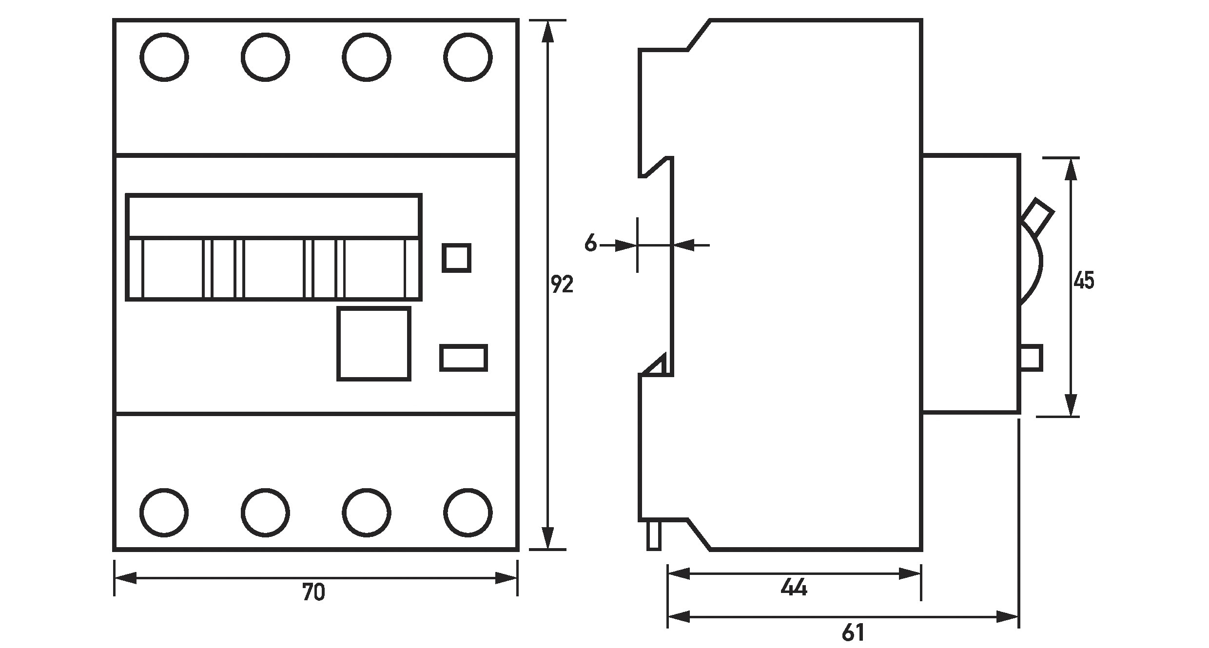 FI/LS-Schutzschalter C16 3p+N 0,03A A 4TE 3p 400V