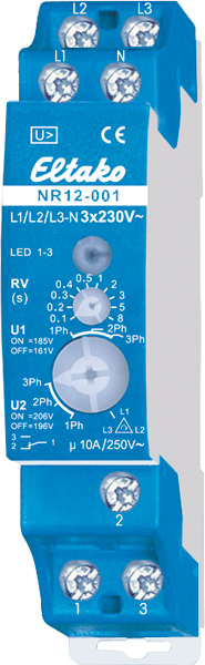 Phasenwächter AC 230V min.Rück=0,1s max.Rück=8s