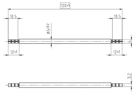 Verdrahtungsbrücke 1ph 123mm 6qmm Stift isol sw