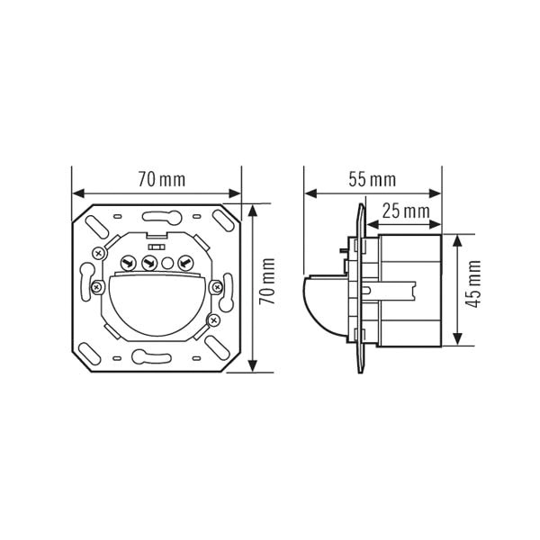 Bewegungsmelder UP 180° STANDARD 230V ws IP20 Fernbedienbar 2300W