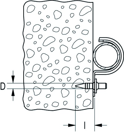 Stahlnagel Ø4,2x22mm Linsenkopf mit bl Stift ST Gehärtet