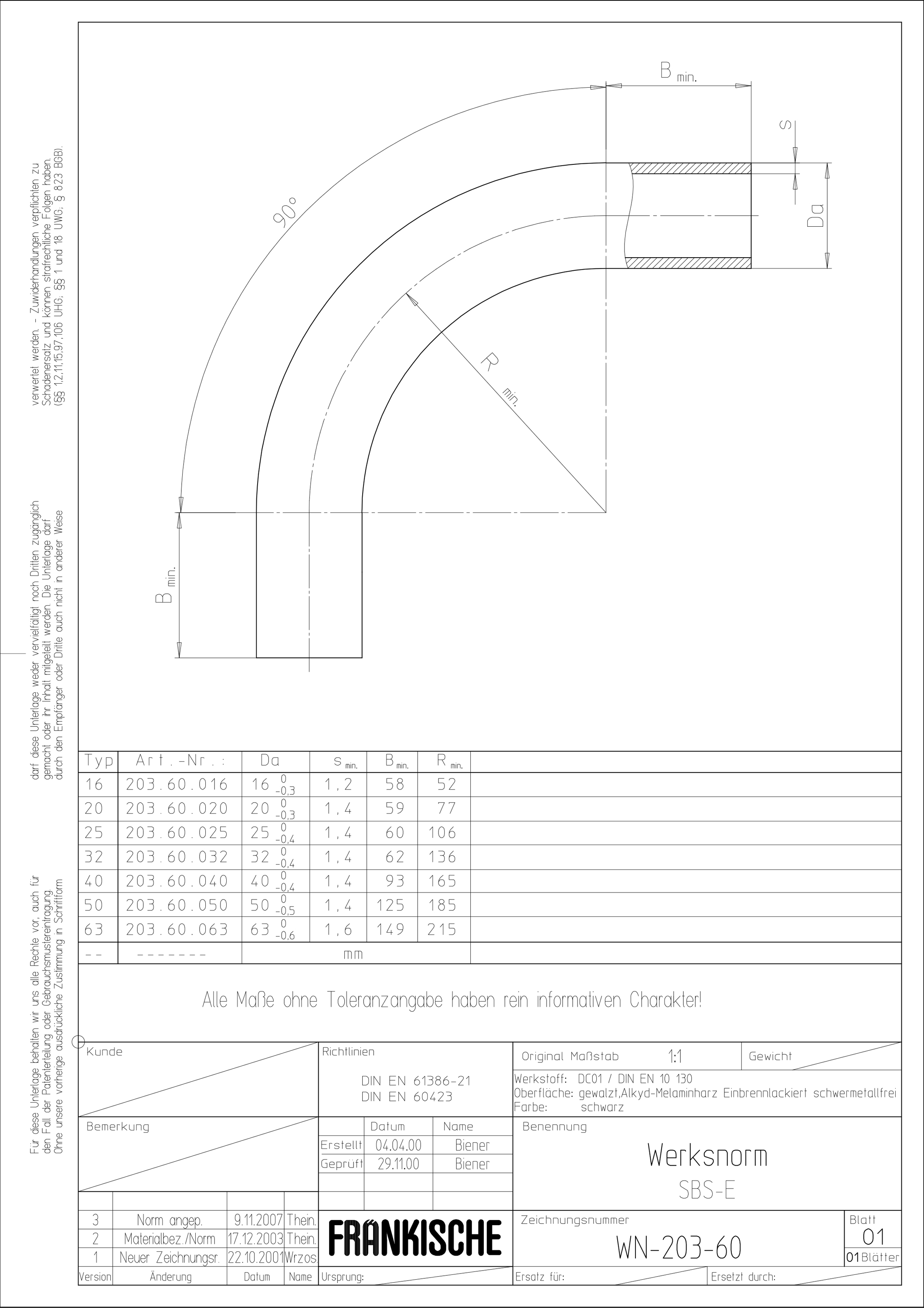 Stahl-Steckbogen Ø16mm lack hfr sw