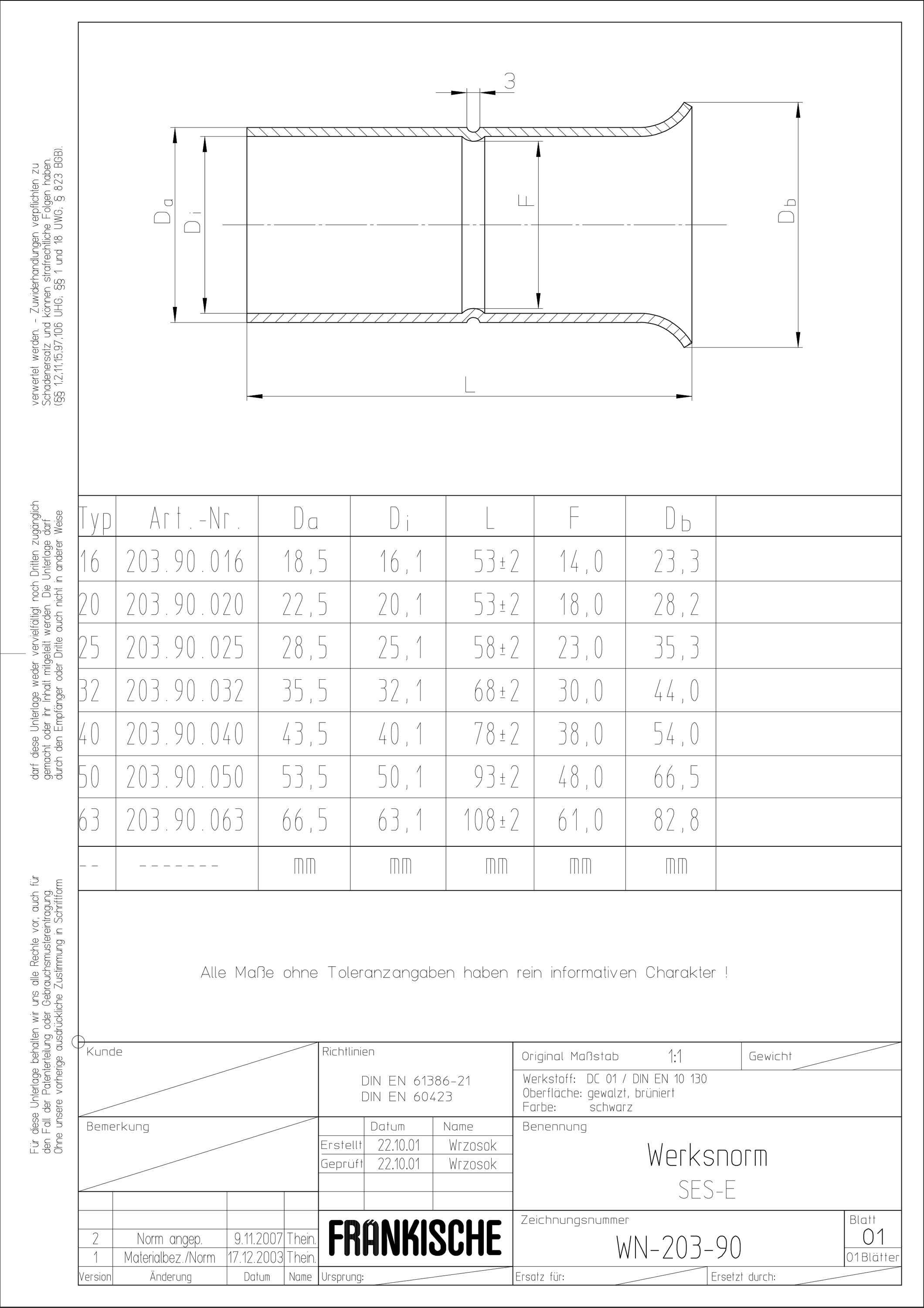 Steckendtülle Metall Ø40m sw brün