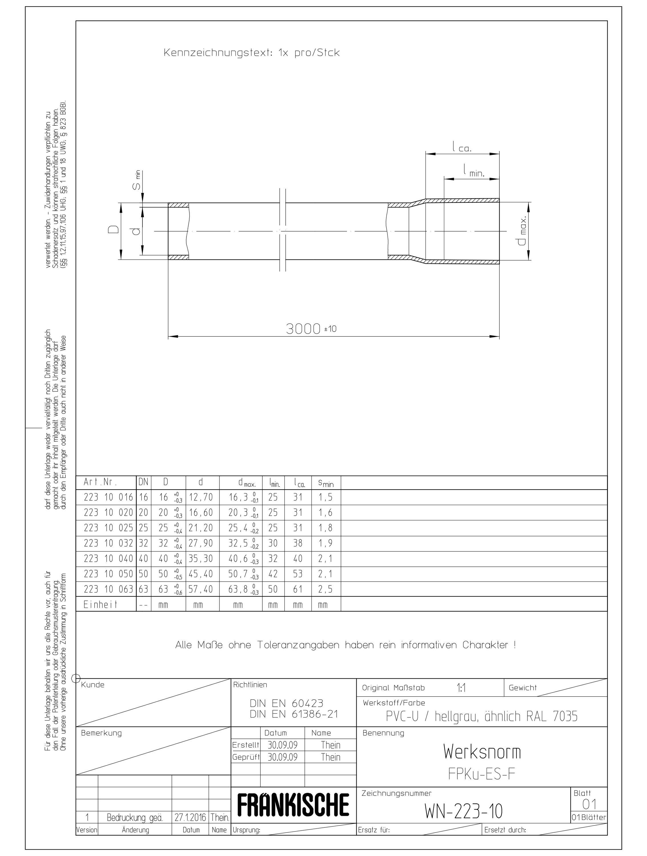 Panzerrohr kst PVC Ø20mm 4Kl flammwidrig starr Polyvinylchlorid (PVC) gr 3Kl