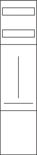 Komplettfeld 63A 1Z 1stö 2V 1050x250mm 300mm TSG