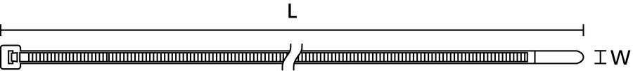 Kabelbinder L100mm sw 2,5x1mm hfr PA UVstab Polyamid (PA) -40-85°C