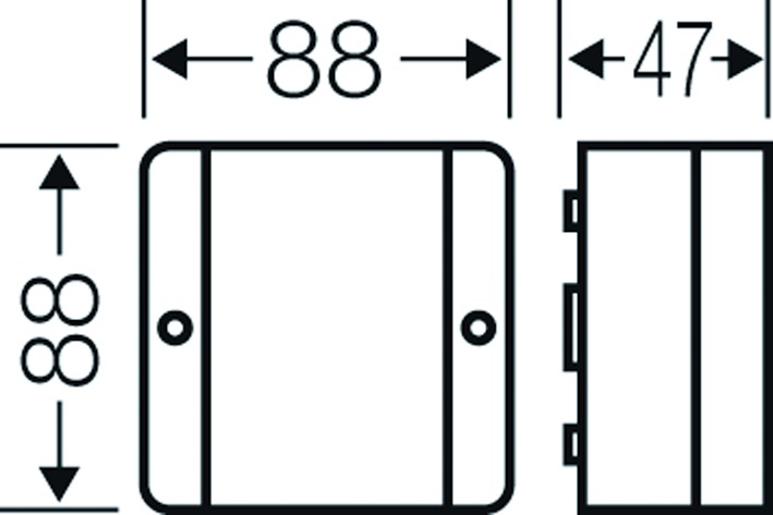 Klemmenkasten 2,5qmm Kst 88x88x47mm AP IP55 10einf hfr