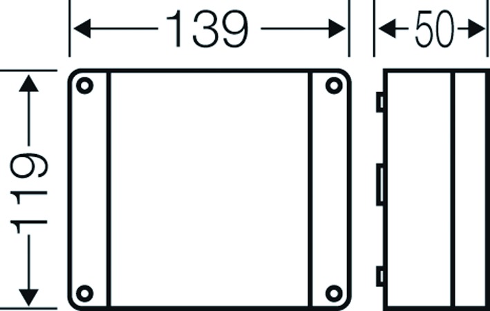 Klemmenkasten 2,5qmm Kst 139x119x49mm AP IP54 13einf hfr