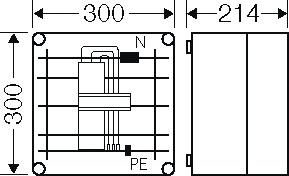 Sammelschienengehäuse Kst 250A 5p IP65 Mit Sammelschiene bestückt 300x300x214mm