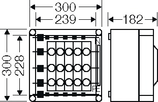 Sicherungsgehäuse 63A IP65 Schraubsich uni Kst Mit transparentem Deckel 5grp