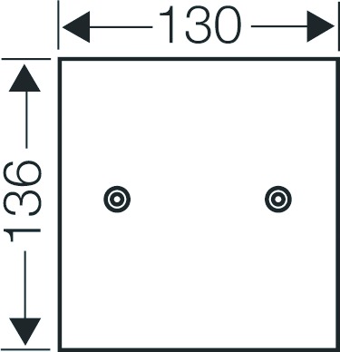 Montageplatte Verteiler Kst unbeh 136x130mm